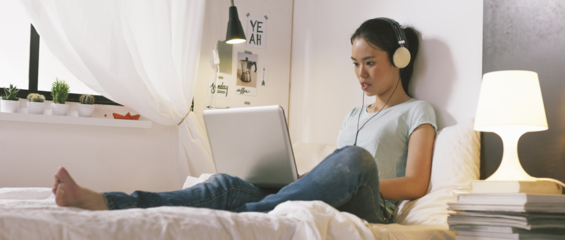 Student Taking Online Course