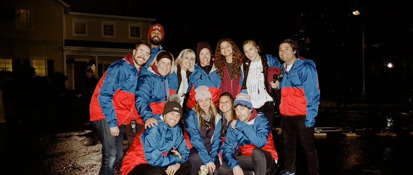 Group picture with Herman Phillips nn the set of HBO's Euphoria in 2019.