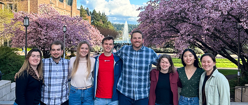 Nick Riley with his research group at the University of Washington