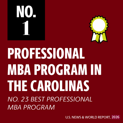 No. 1 PMBA in SC and 33 in the nation. U.S. News & World Report 2026