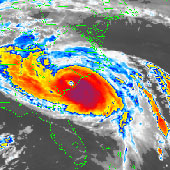 Hurricane Hugo on radar