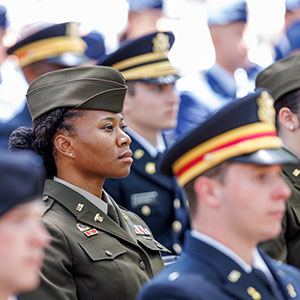 ROTC students in uniform